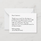 Carte De Correspondance Whimsical Thank You Card (Dos)