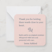Carte De Correspondance Whispered Words-V1_thank you note (Devant)