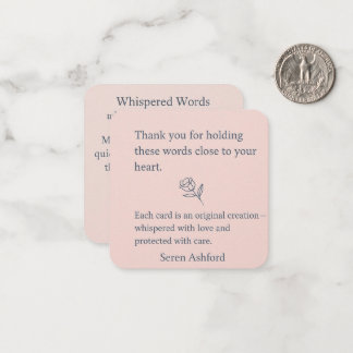 Carte De Correspondance Whispered Words-V1_thank you note