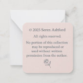 Carte De Correspondance Whispered words- Volume 1_ AUTHENTICITY & ORIGIN  (Dos)