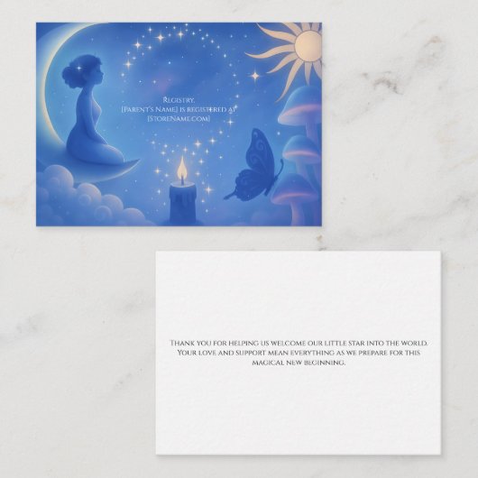 Carte De Correspondance Whispers Of The Moon Flat Note Card (Devant / Derrière)