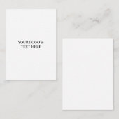 Carte De Correspondance White Personalized – Your Logo & Text Here (Devant / Derrière)
