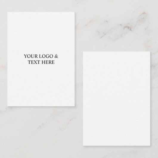 Carte De Correspondance White Personalized – Your Logo & Text Here (Devant / Derrière)