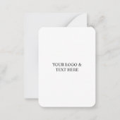 Carte De Correspondance White Personalized – Your Logo & Text Here (Devant)