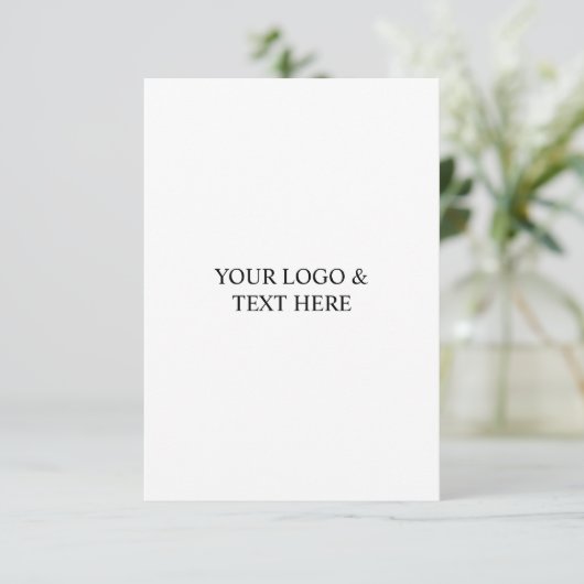 Carte De Correspondance White Personalized – Your Logo & Text Here (Debout devant)