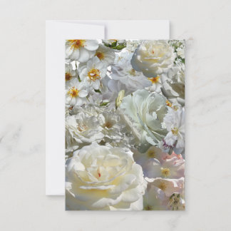 Carte De Correspondance White Rose Collage 