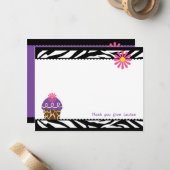 Carte De Correspondance Wild About Cupcakes Note Card (Devant/Arrière en situation)