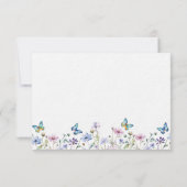 Carte De Correspondance Wildflower Butterfly Personalized Flat Note Card (Dos)