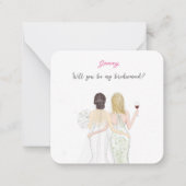 Carte De Correspondance Will you be my bridesmaid (Devant)