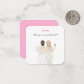 Carte De Correspondance Will you be my bridesmaid (Devant/Arrière en situation)