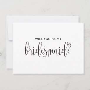 Carte De Correspondance will you be my bridesmaid
