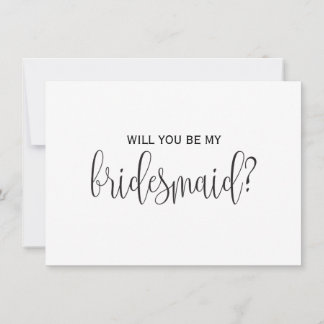 Carte De Correspondance will you be my bridesmaid