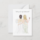 Carte De Correspondance will you be my bridesmaid (Devant)
