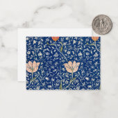 Carte De Correspondance William Morris Medway Floral bleu (Devant/Arrière en situation)