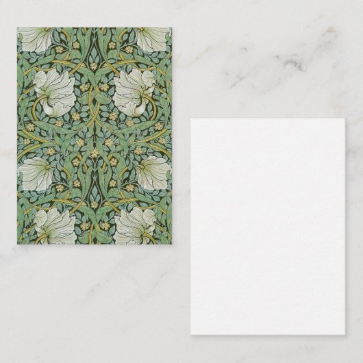 Carte De Correspondance William Morris - Pimpernel (Devant / Derrière)