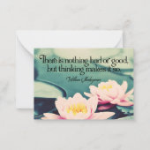 Carte De Correspondance William Shakespeare Citation Inspirationnelle "Pen (Devant)