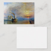Carte De Correspondance William Turner - Le Fighting Temeraire (Devant / Derrière)