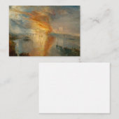 Carte De Correspondance William Turner - L'incendie du Parlement (Devant / Derrière)