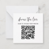 Carte De Correspondance WILLOW Modern Partagez les Love QR Code Table Card (Devant)