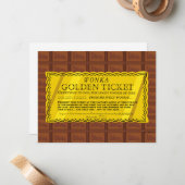 Carte De Correspondance Willy Wonka Billet d’or (Devant/Arrière en situation)