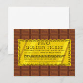 Carte De Correspondance Willy Wonka Billet d’or (Devant / Derrière)