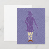 Carte De Correspondance Willy Wonka Citation Silhouette (Devant / Derrière)