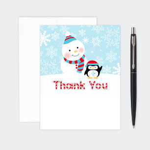 Carte De Correspondance Winter ONEderland Premier Anniversaire Bonhomme de