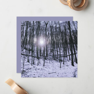 Carte De Correspondance Winter Scene Sunrise and Snow