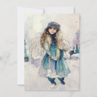 Winter Spirit Aquarelle Angel Art