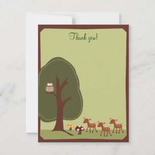 Carte De Correspondance Woodland Forest Nature 4x5 Merci note {TBA}