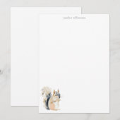 Carte De Correspondance Woodland Squirrel Nature Personalized Stationery (Devant / Derrière)