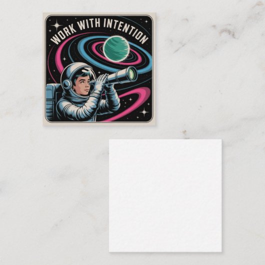 Carte De Correspondance Work With Intention (Devant / Derrière)