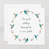 Carte De Correspondance Wreath de colibris (Devant / Derrière)