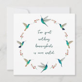 Carte De Correspondance Wreath de colibris (Devant)