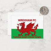 Carte De Correspondance Wrexham Fc prendre la ville (Devant/Arrière en situation)
