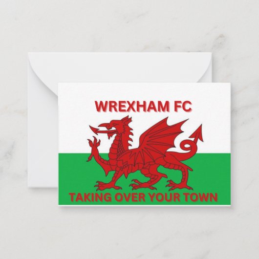 Carte De Correspondance Wrexham Fc prendre la ville (Devant)