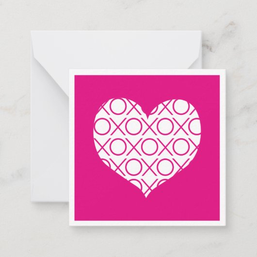 Carte De Correspondance Xoxo rose (Devant)