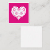 Carte De Correspondance Xoxo rose (Devant / Derrière)