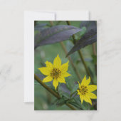 Carte De Correspondance Yellow Fall Flower (Devant)