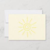 Carte De Correspondance Yellow Sun Drawing Custom (Devant)