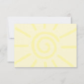 Carte De Correspondance Yellow Sun Drawing Custom (Dos)
