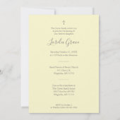 Carte De Correspondance Yellow Wildflowers Silver Photo Naming Ceremony (Dos)