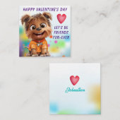 Carte De Correspondance Yorkshire Terrier Dog Classroom Valentine Card (Devant / Derrière)