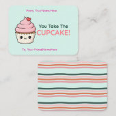 Carte De Correspondance You Take the Cupcake Cute Classroom Valentine Card (Devant / Derrière)