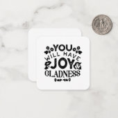 Carte De Correspondance You Will Have Joy and Gladness Inspirational Quote (Devant/Arrière en situation)