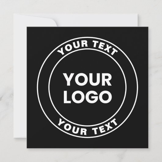 Carte De Correspondance Your Uploaded Logo + Bold Circular Text (Devant)