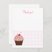 Carte De Correspondance Yummy Cupcake 4x5 Flat Merci note (Devant / Derrière)