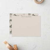 Carte De Correspondance Zebra Pattern Illustrated Personalized Stationery (Devant/Arrière en situation)