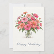 Zinnias Corail Rose Anniversaire