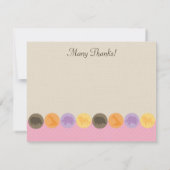 Carte De Correspondance Zoo Dot-ette Photo Merci Note (Dos)